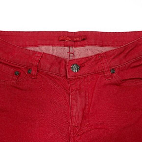 Prana Bold Red Straight Leg Jeans - Picture 9 of 10